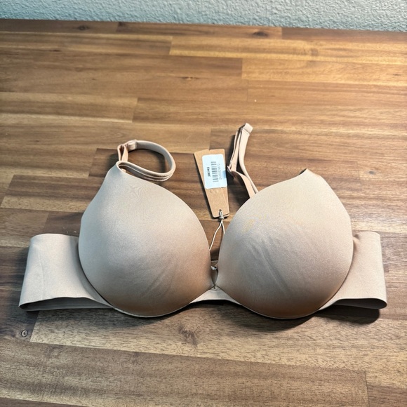 Skims Ultimate Push Up Plunge Clay 36A Nude Bra - Picture 1 of 6